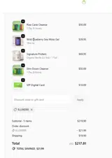 Griffy's Organics coupon verification screenshot