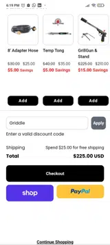 Griddle coupon verification screenshot