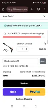 Mexibeastbbq10 coupon verification screenshot