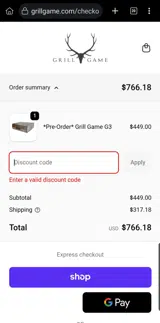 BFCM100 coupon verification screenshot