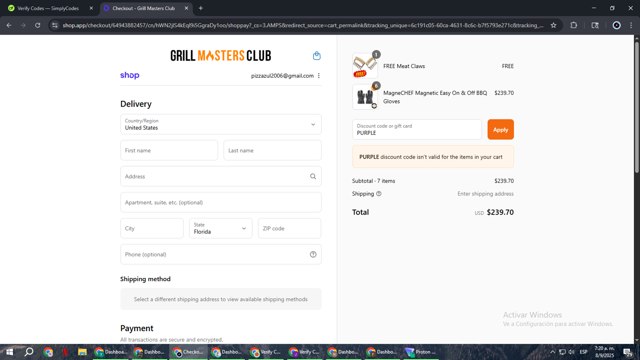 Grill Masters Club checkout page showing Grill Masters Club promo code box | Screenshot taken by SimplyCodes community member on Sep 8, 2025