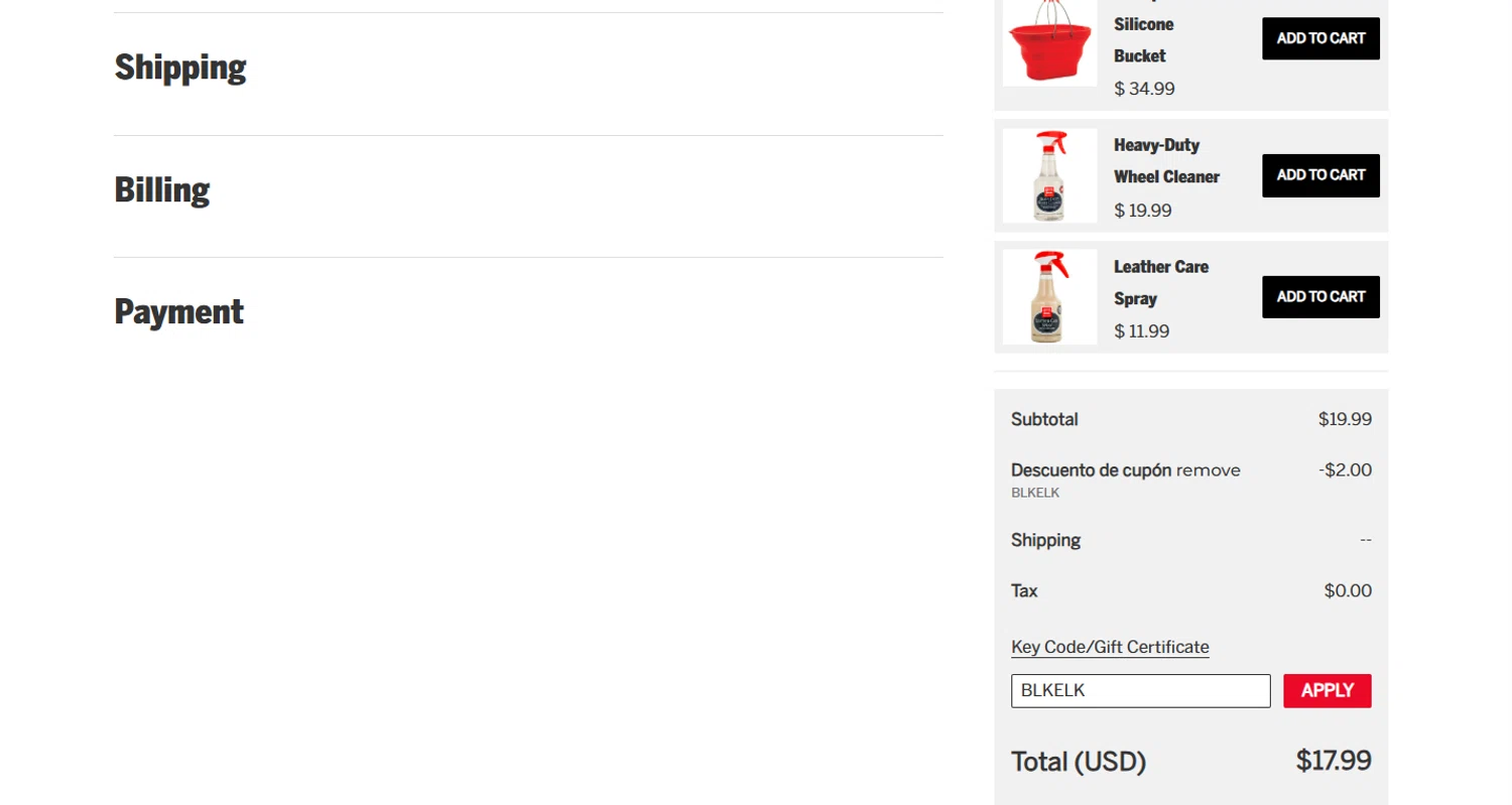 Griot's Garage discount code screenshot showing code BLKELK applied at Griot's Garage checkout page. Uploaded by SimplyCodes community member collug_2_0 on May 24, 2025