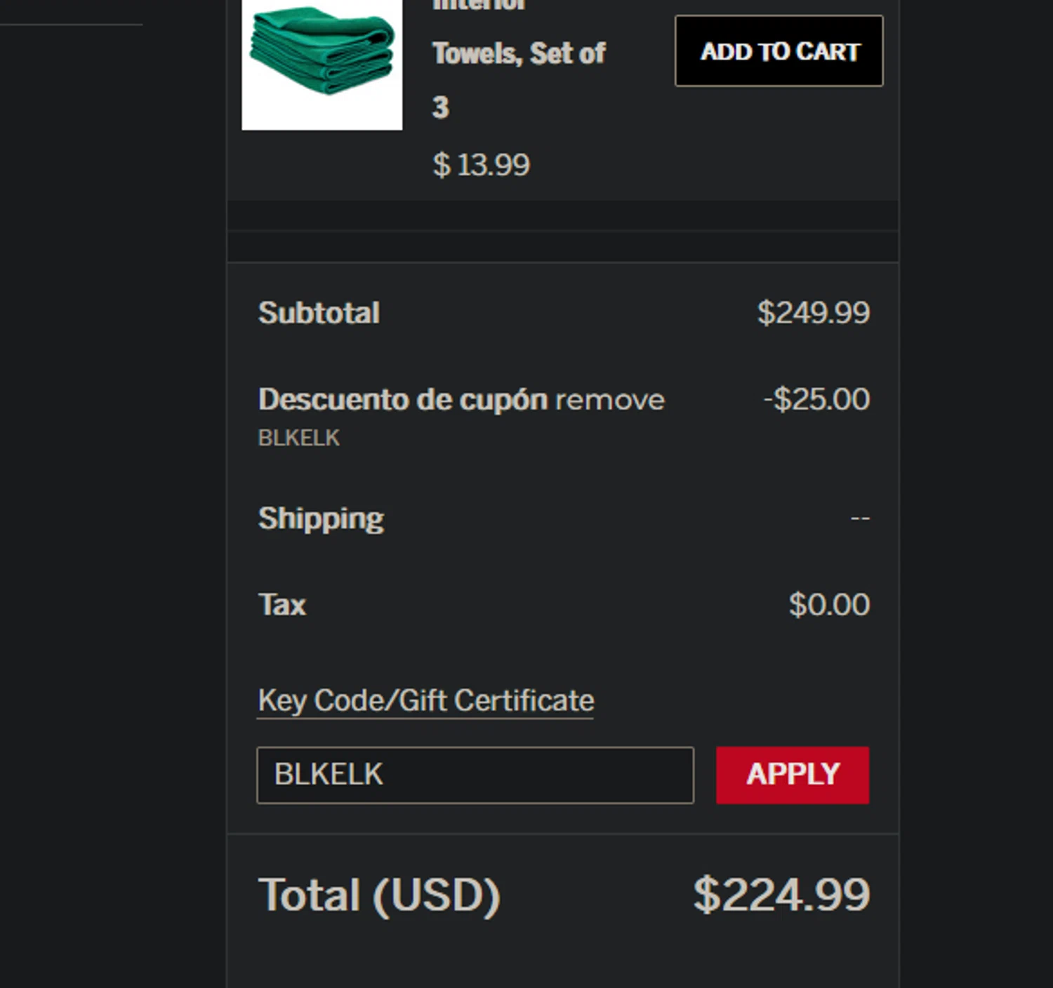 Griot's Garage discount code screenshot showing code BLKELK applied at Griot's Garage checkout page. Uploaded by SimplyCodes community member xocelot44x on May 17, 2025