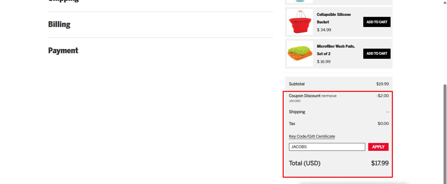 Griot's Garage discount code screenshot showing code JACOBS applied at Griot's Garage checkout page. Uploaded by SimplyCodes community member anosesmith on Sep 16, 2025