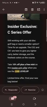 Levelup coupon verification screenshot