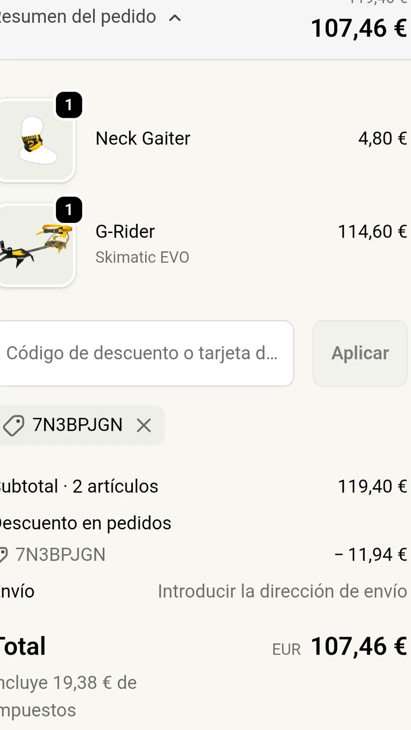 Grivel promo code screenshot showing code 7N3BPJGN applied at Grivel checkout page. Uploaded by SimplyCodes community member chepipro on Feb 1, 2026