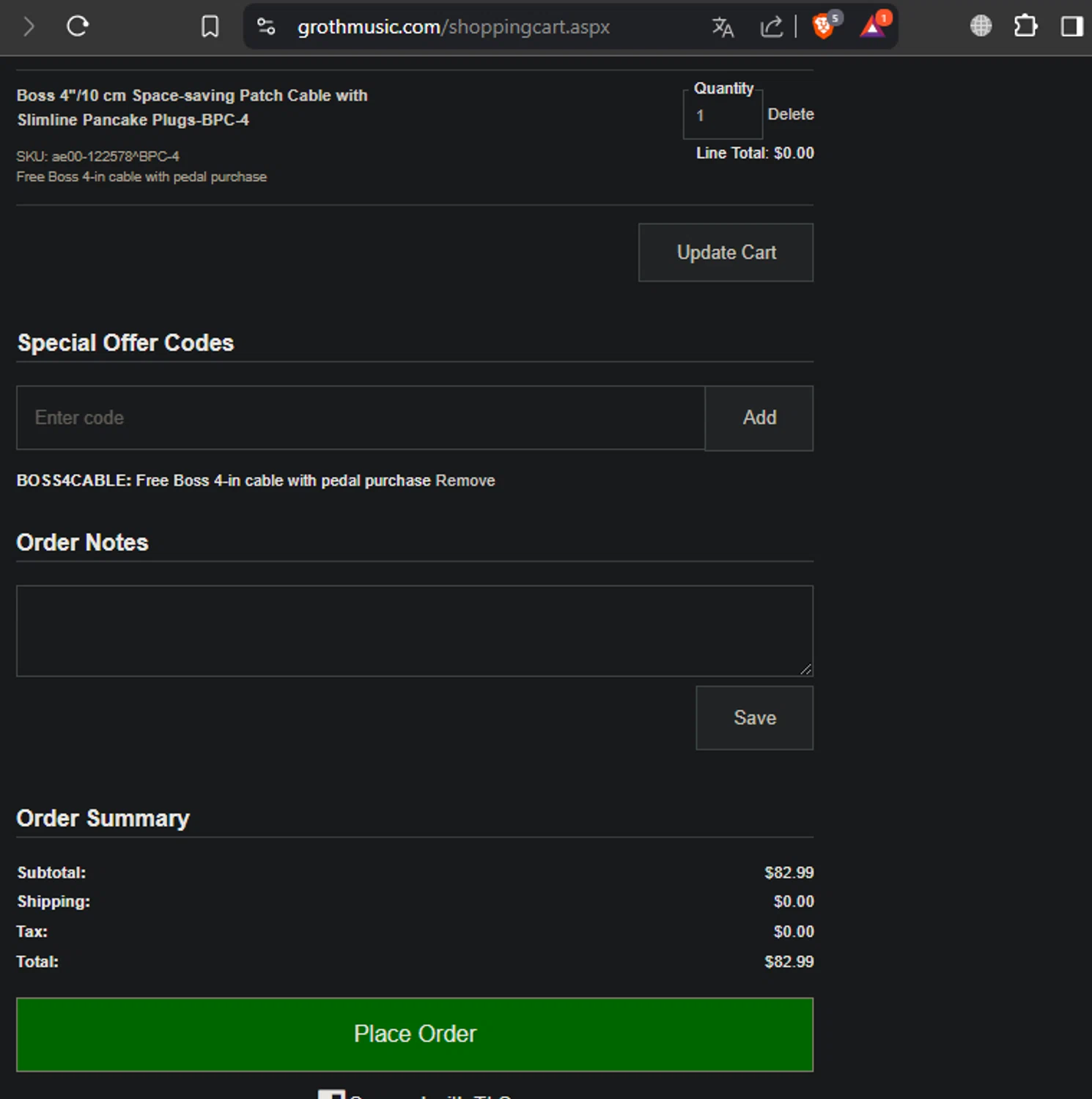 where to use Groth Music promo code box
