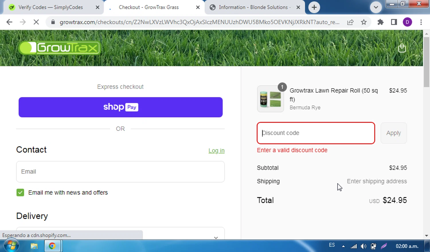 Grotrax promo code screenshot showing code EXTRA$ROLL20 applied at Grotrax checkout page. Uploaded by SimplyCodes community member CleverPro5319 on May 25, 2025