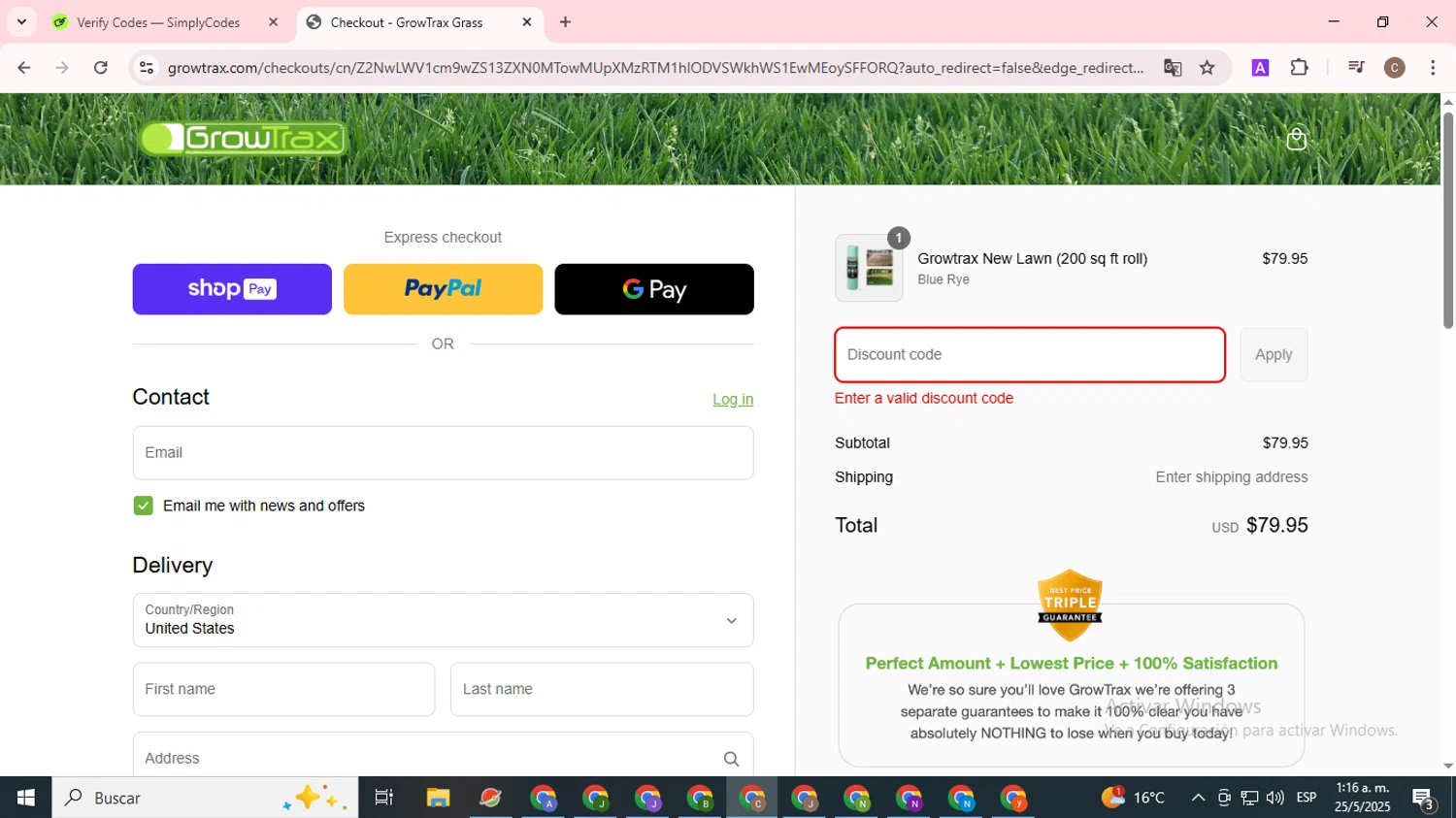 Grotrax promo code screenshot showing code JUMBO15 applied at Grotrax checkout page. Uploaded by SimplyCodes community member eliholuiscampos1 on May 25, 2025