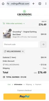 Wellnessrains coupon verification screenshot