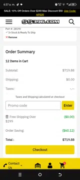 FSHIP coupon verification screenshot