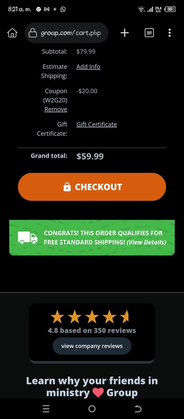 Group checkout page showing Group promo code box | Screenshot taken by SimplyCodes community member on Sep 1, 2025