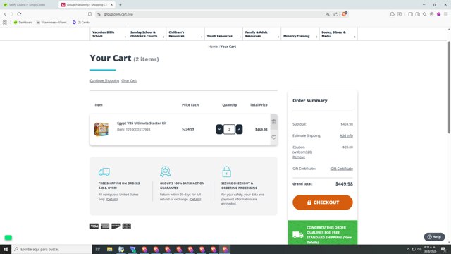 Group checkout page showing Group promo code box | Screenshot taken by SimplyCodes community member on Aug 30, 2025