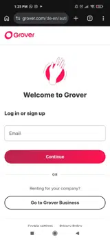Grover US coupon verification screenshot
