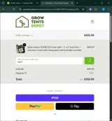Grow Tents Depot coupon verification screenshot