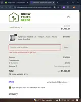 Grow Tents Depot coupon verification screenshot