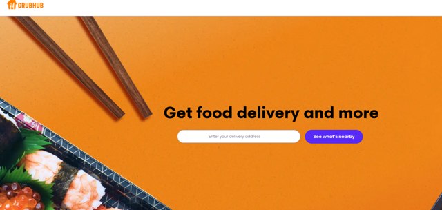 GrubHub checkout page showing GrubHub promo code box | Screenshot taken by SimplyCodes community member on Oct 22, 2024