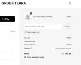WELCOME10 coupon verification screenshot