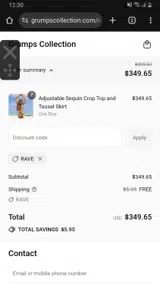 RAVE coupon verification screenshot