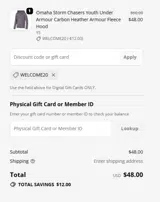 Greensboro Grasshoppers coupon verification screenshot