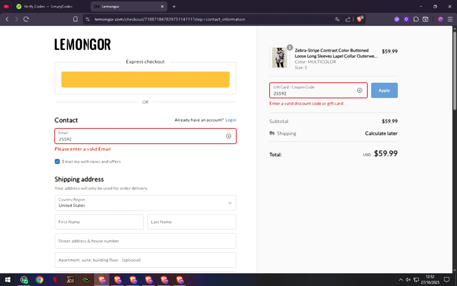 GT Bicycles discount code screenshot showing code HERITAGEHOOKUP applied at GT Bicycles checkout page. Uploaded by SimplyCodes community member Matrixx on Oct 28, 2025