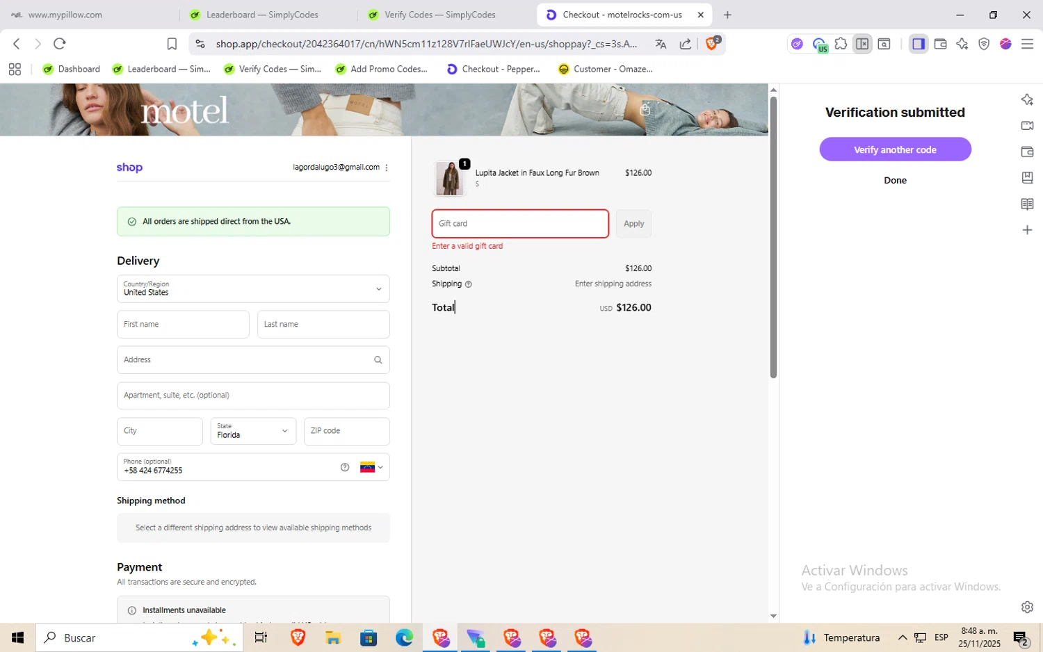 GT Bicycles discount code screenshot showing code GT30AM applied at GT Bicycles checkout page. Uploaded by SimplyCodes community member Rayyyyyy on Nov 25, 2025