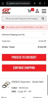 IZ1S2W391OWM coupon verification screenshot