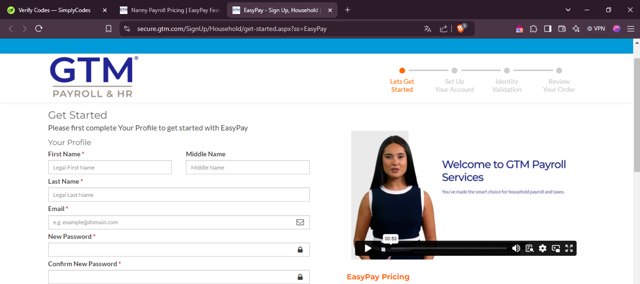GTM Payroll Services checkout page showing GTM Payroll Services promo code box | Screenshot taken by SimplyCodes community member on Nov 7, 2024