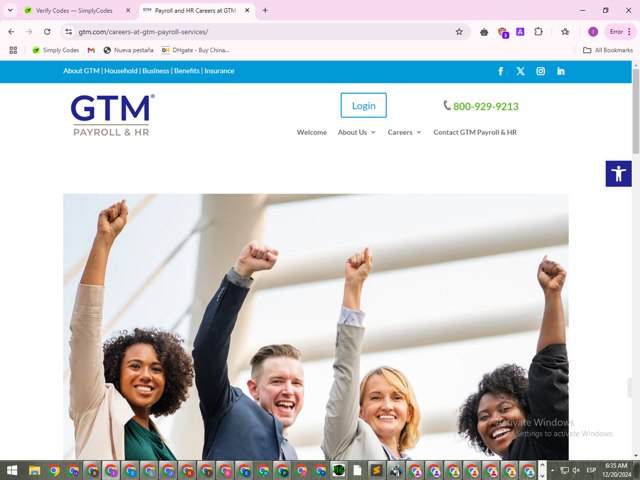 GTM Payroll Services checkout page showing GTM Payroll Services promo code box | Screenshot taken by SimplyCodes community member on Dec 20, 2024