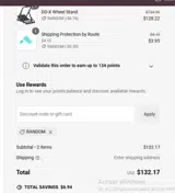 RANDOM coupon verification screenshot