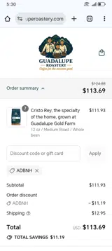 ADBNH coupon verification screenshot