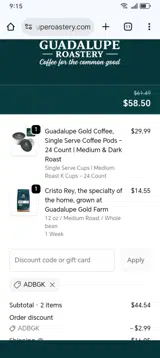ADBGK coupon verification screenshot