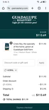 ADBNL coupon verification screenshot