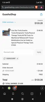 10discount coupon verification screenshot