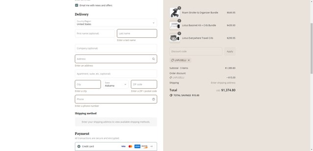 Guava Family checkout page showing Guava Family discount code box | Screenshot taken by SimplyCodes community member on Sep 2, 2025
