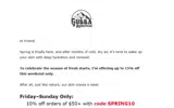 SPRING10 coupon verification screenshot