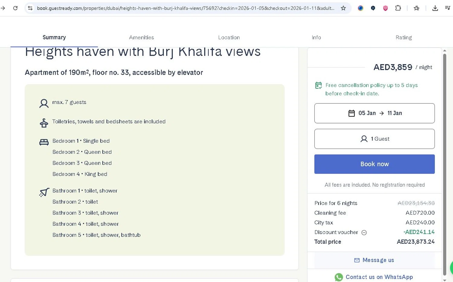 GuestReady promo code screenshot showing code ALEXREADY applied at GuestReady checkout page. Uploaded by SimplyCodes community member LAMINEJAMAL on Nov 15, 2025