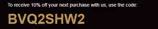 BVQ2SHW2 coupon verification screenshot