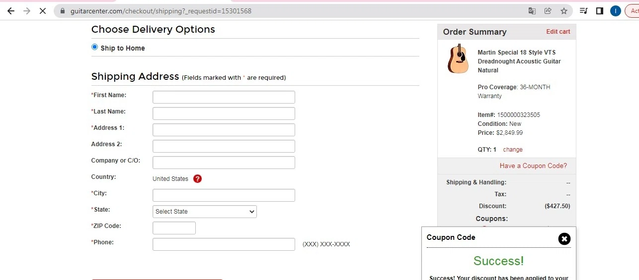 how to use Guitar Center coupons