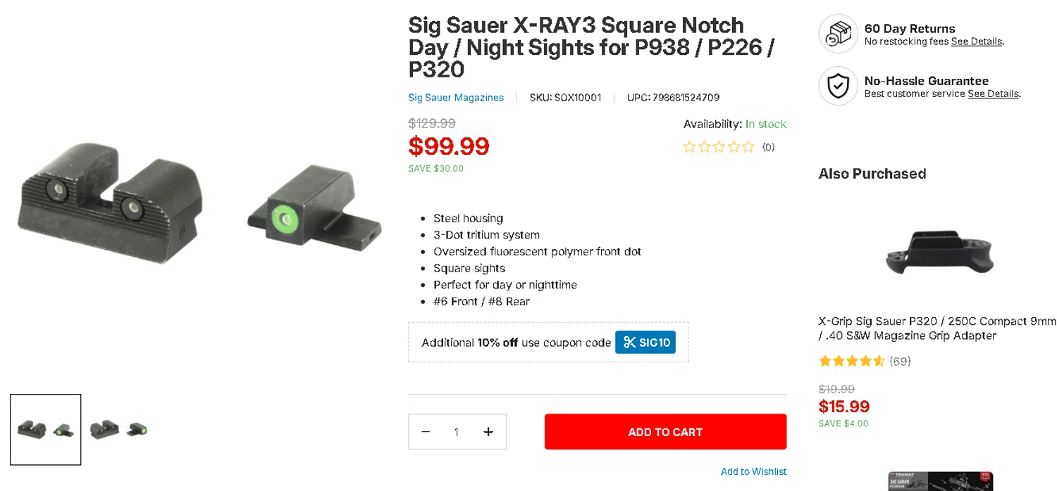 GunMag Warehouse promo code screenshot showing code SIG10 applied at GunMag Warehouse checkout page. Uploaded by SimplyCodes community member CRYSTALSUICINE on Jan 11, 2026