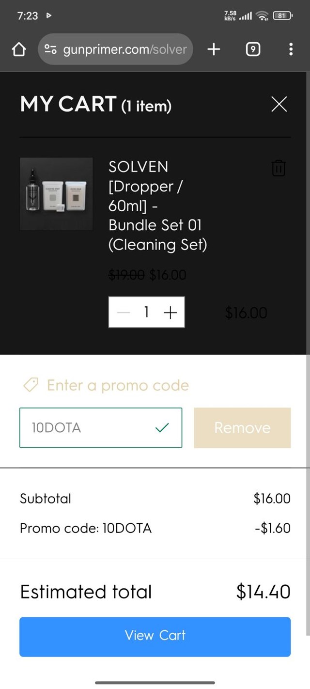 GUNPRIMER checkout page showing GUNPRIMER promo code box | Screenshot taken by SimplyCodes community member on Sep 7, 2025