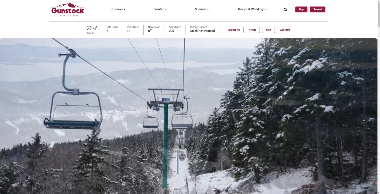 Gunstock Mountain Resort promo code screenshot showing code JAN20 applied at Gunstock Mountain Resort checkout page. Uploaded by SimplyCodes community member echidanarara on Feb 6, 2025