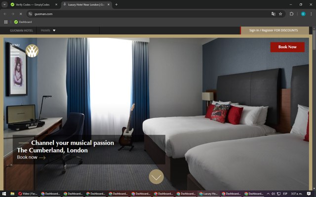 Guoman Hotels checkout page showing Guoman Hotels discount code box | Screenshot taken by SimplyCodes community member on Jan 7, 2025