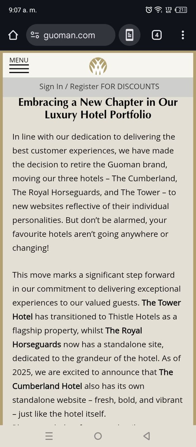Guoman Hotels checkout page showing Guoman Hotels discount code box | Screenshot taken by SimplyCodes community member on Jul 26, 2025