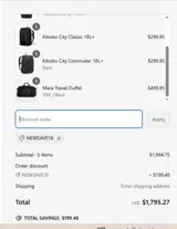 NEWSAVE10 coupon verification screenshot