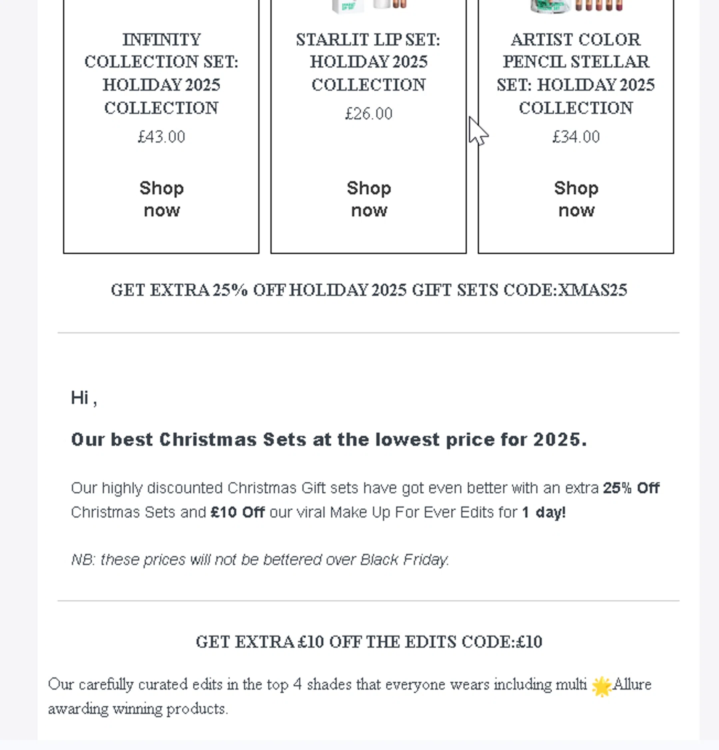 Guru Makeup Emporium discount code screenshot showing code XMAS25 applied at Guru Makeup Emporium checkout page. Uploaded by SimplyCodes community member Logoteam on Nov 25, 2025