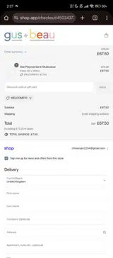 Welcome10 coupon verification screenshot