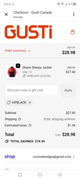 VIPBLACK coupon verification screenshot