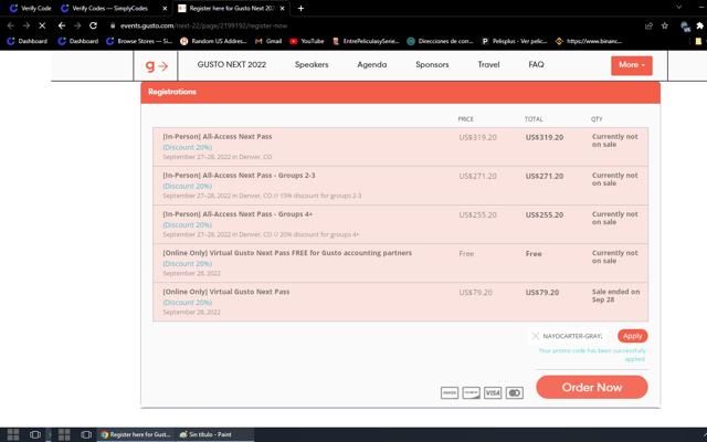 Gusto checkout page showing Gusto promo code box | Screenshot taken by SimplyCodes community member on Dec 8, 2022