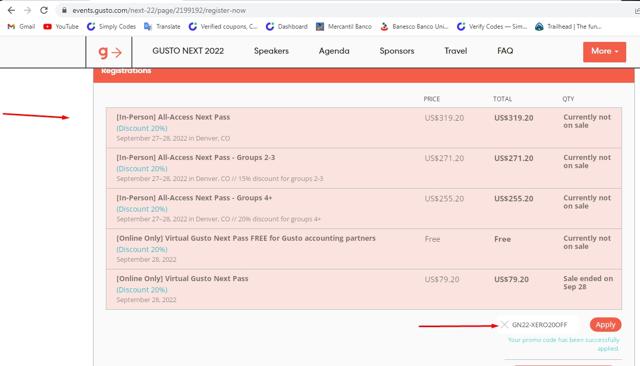 Gusto checkout page showing Gusto promo code box | Screenshot taken by SimplyCodes community member on Oct 28, 2022